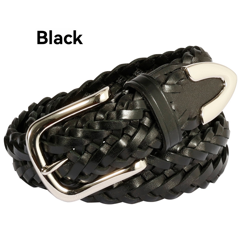 Belts |  Mens Woven-Leather Belt Accessories Belts