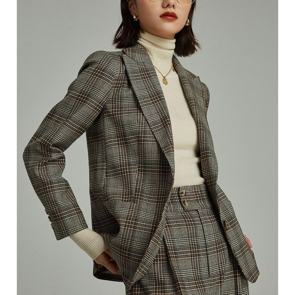 Blazers & Jackets |  Womens Checked Slim Fit Suit Blazer Blazers & Jackets Blazers & Jackets