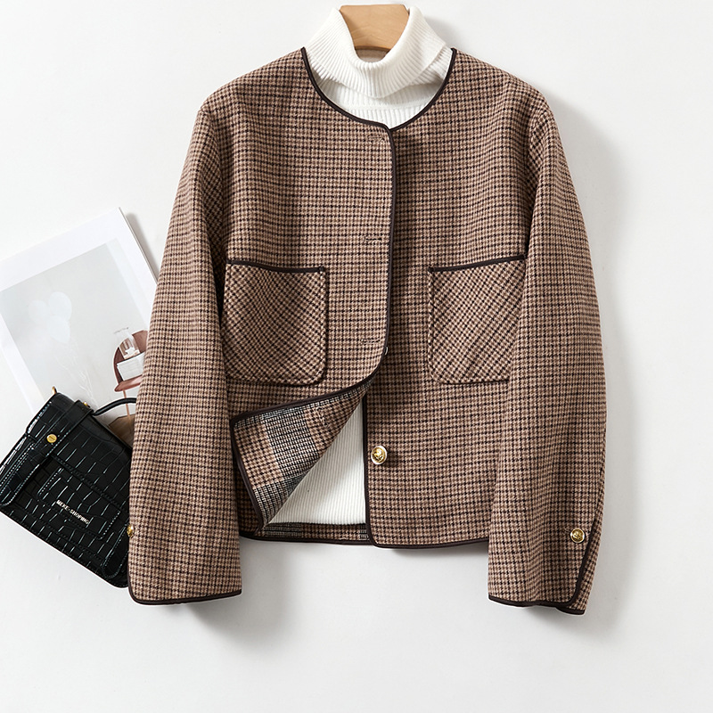 Blazers & Jackets |  Womens Cropped Wool Blend Tweed Jacket Blazers & Jackets Blazers & Jackets