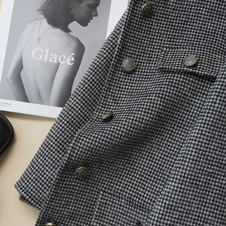 Blazers & Jackets |  Womens Dogtooth Check Collared Jacket Blazers & Jackets Black