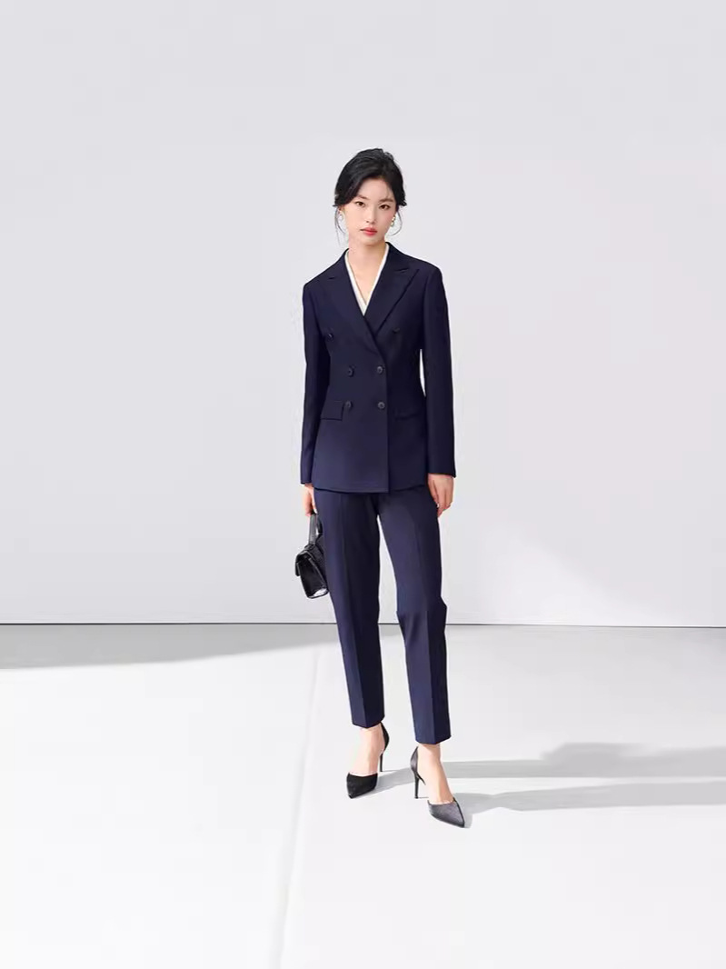 Blazers & Jackets |  Womens Textured Double Breasted Suit Blazer Blazers & Jackets Blazers & Jackets