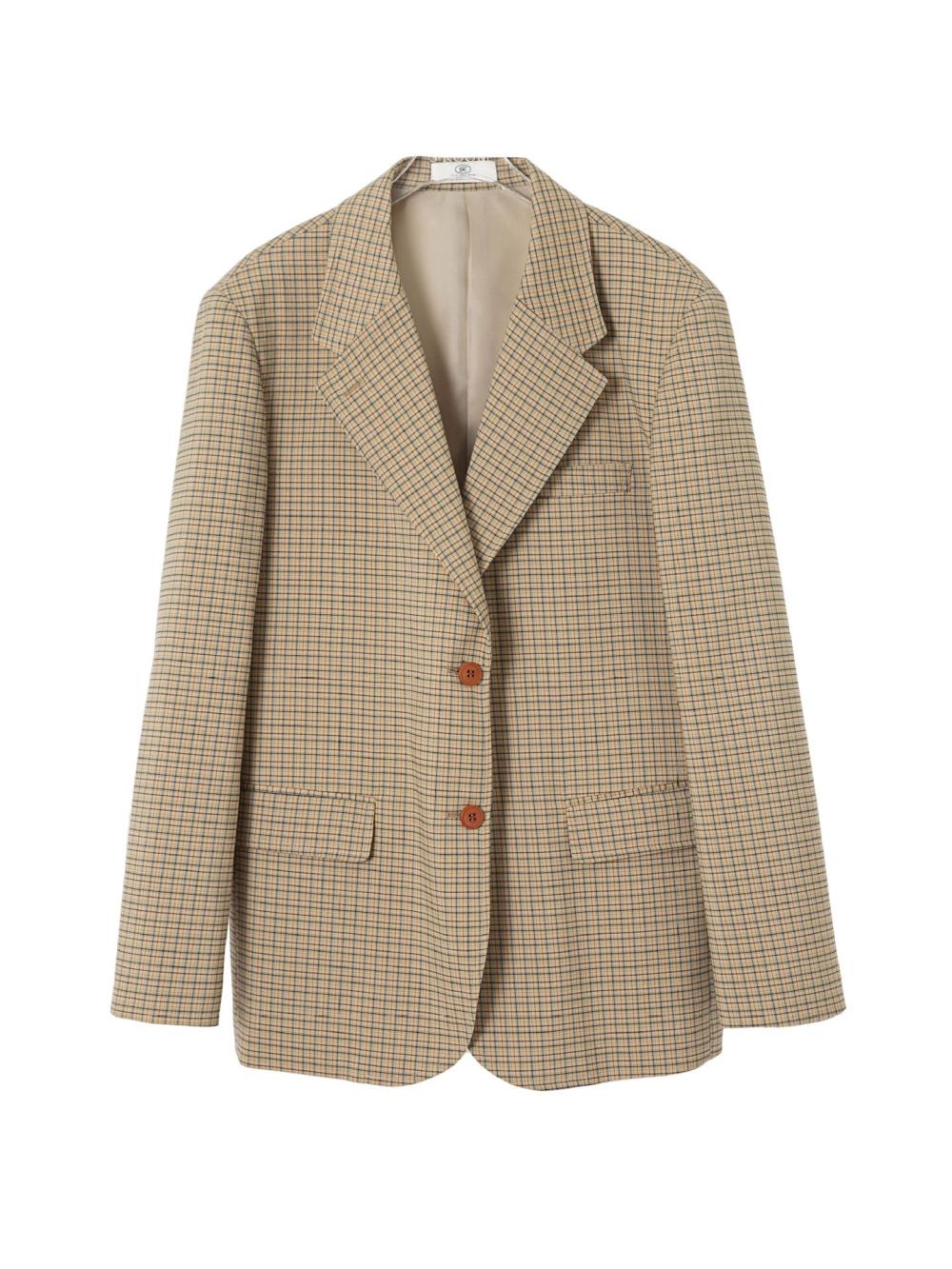 Blazers & Jackets |  Womens Wool Blend Checked Single Breasted Blazer Blazers & Jackets Blazers & Jackets