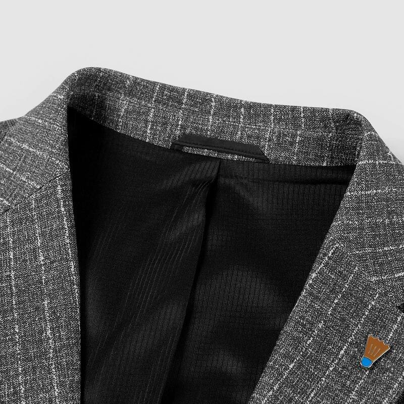 Blazers |  Mens Checked Single Breasted Blazer With Wool Blazers Blazers