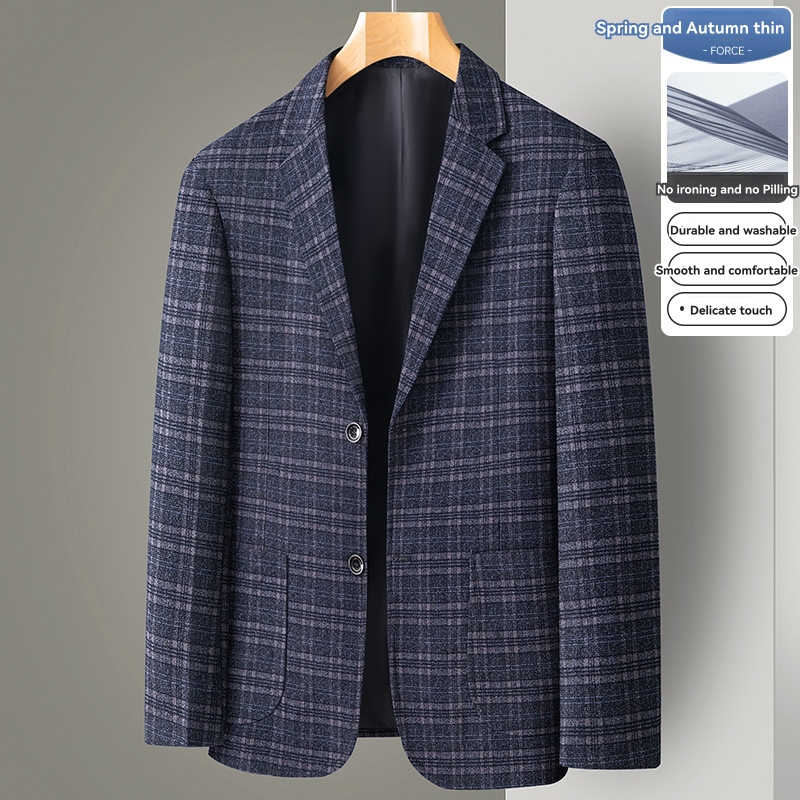 Blazers |  Mens Single Breasted Checked Blazer With Wool Blazers Blazers