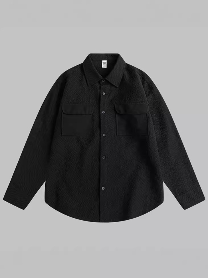 Blouses & Shirts |  Womens Herringbone-Jacquard Satin Blouse Blouses & Shirts Black