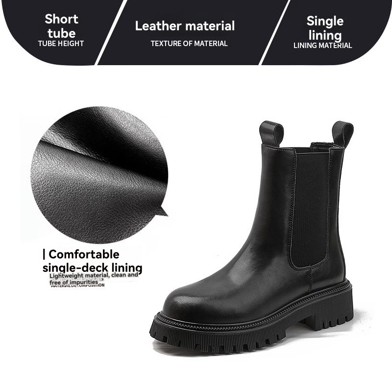 Boots |  Womens Leather Chelsea Boots Boots Black