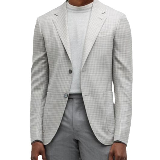 Coats & Jackets |  Mens Attire Single Breasted Two-Button Notch Textured Blazer Clothing Coats & Jackets