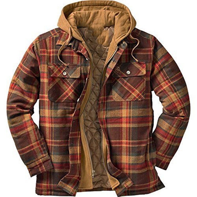 Coats & Jackets |  Mens Brushed Wool-Blend Checked Overshirt Clothing Coats & Jackets