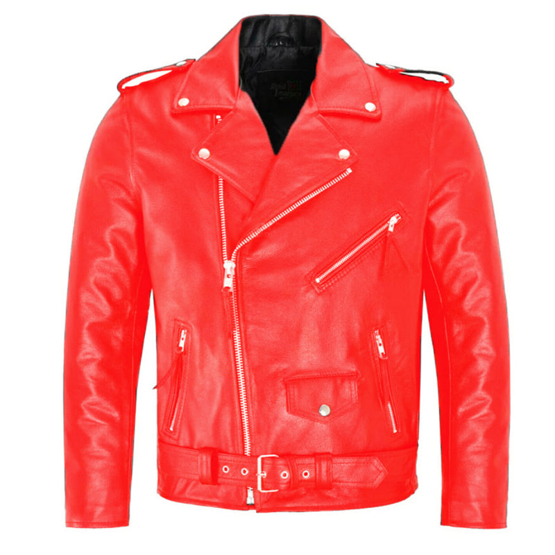 Coats & Jackets |  Mens Double Breasted Lambskin Biker Jacket Clothing Coats & Jackets