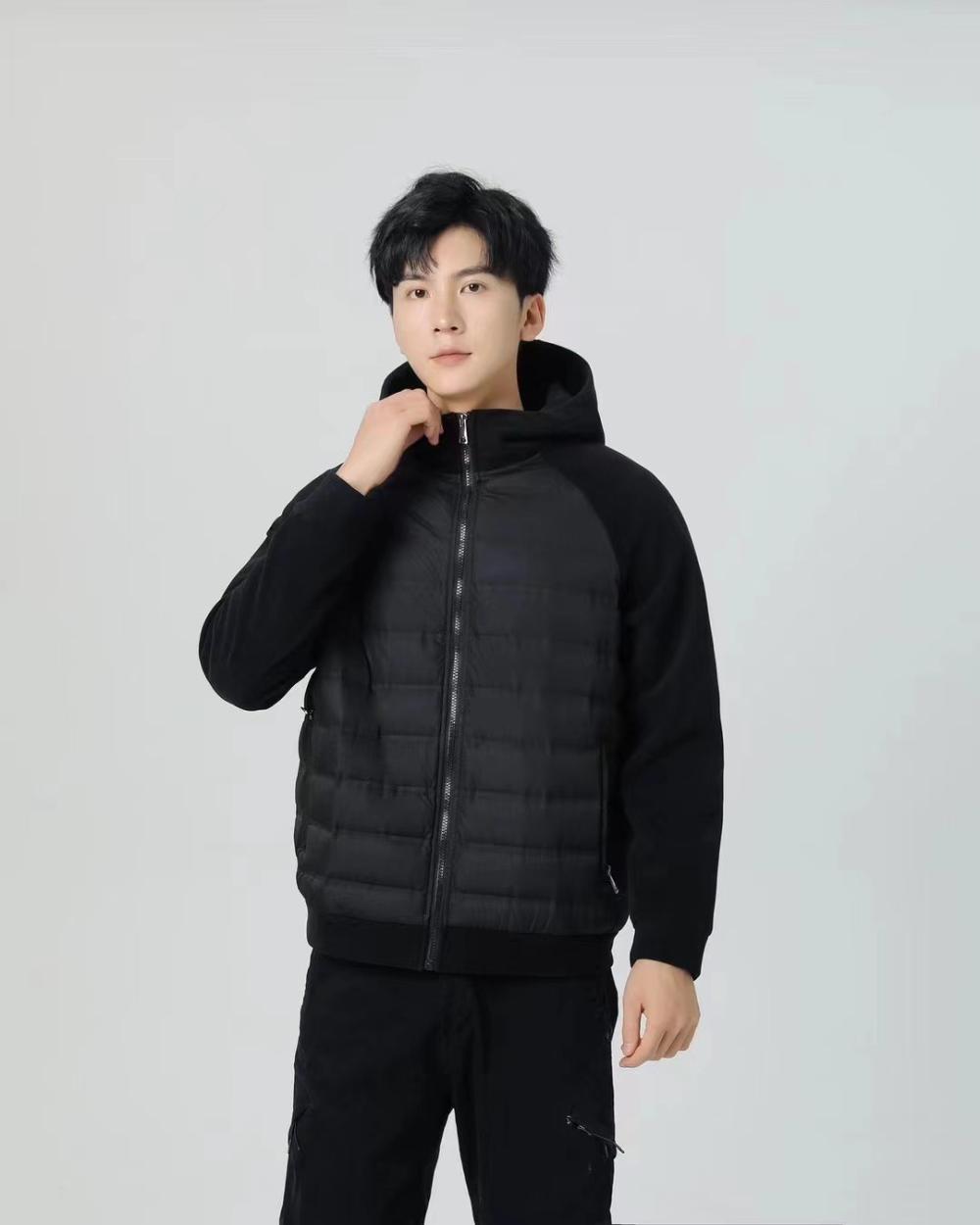 Coats & Jackets |  Mens Hybrid Quilt Raglan-Sleeve Bomber Jacket Clothing Black