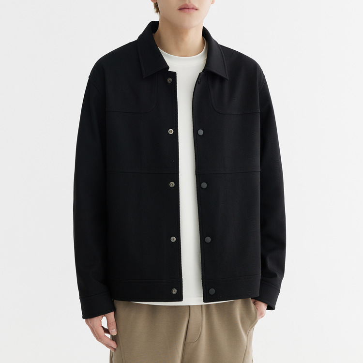 Coats & Jackets |  Mens Knitted Button-Through Jacket Clothing Coats & Jackets