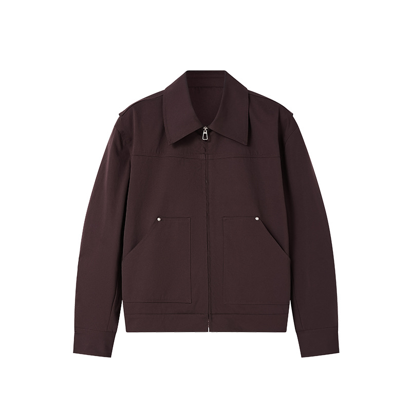 Coats & Jackets |  Mens Knitted Zip Through Jacket Clothing Chocolate Brown