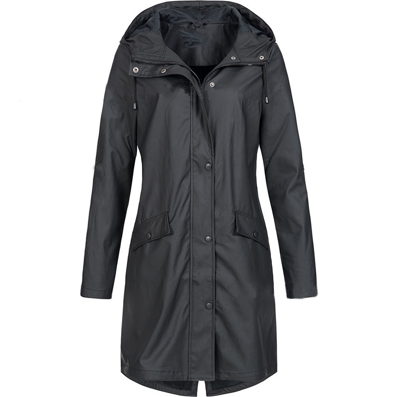 Coats & Jackets |  Mens Longline Hooded Raincoat Clothing Coats & Jackets