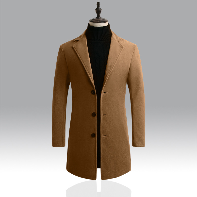 Coats & Jackets |  Mens Wool Blend Single Breasted Epsom Overcoat Clothing Camel