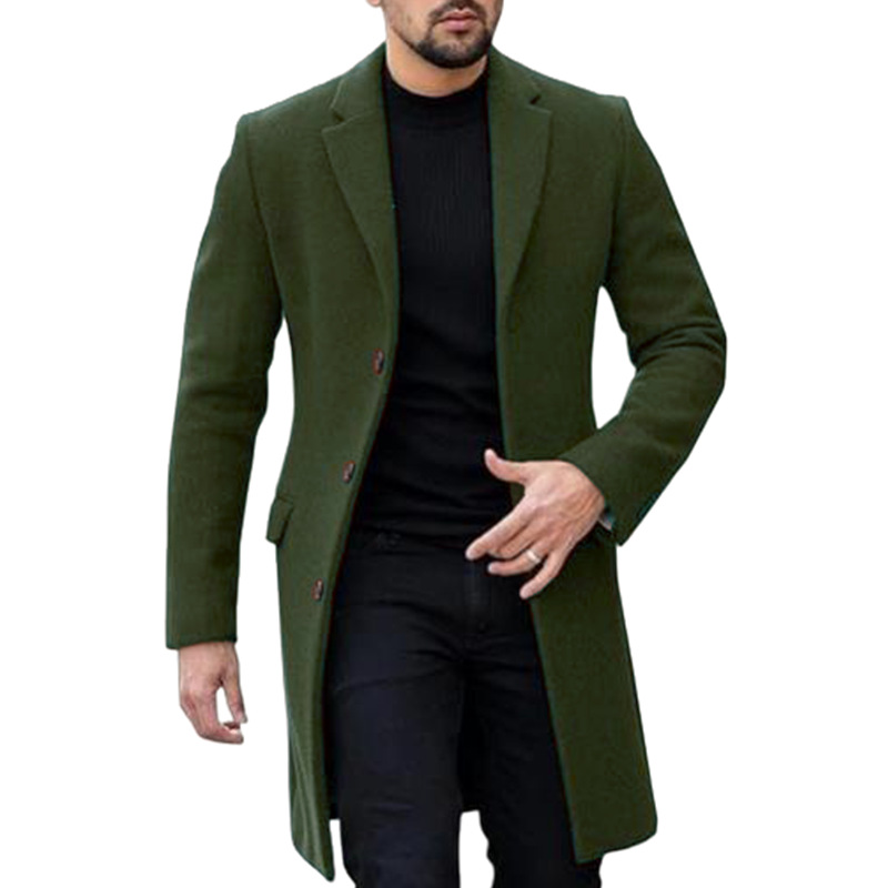 Coats & Jackets |  Mens Wool Blend Single Breasted Epsom Overcoat Clothing Black