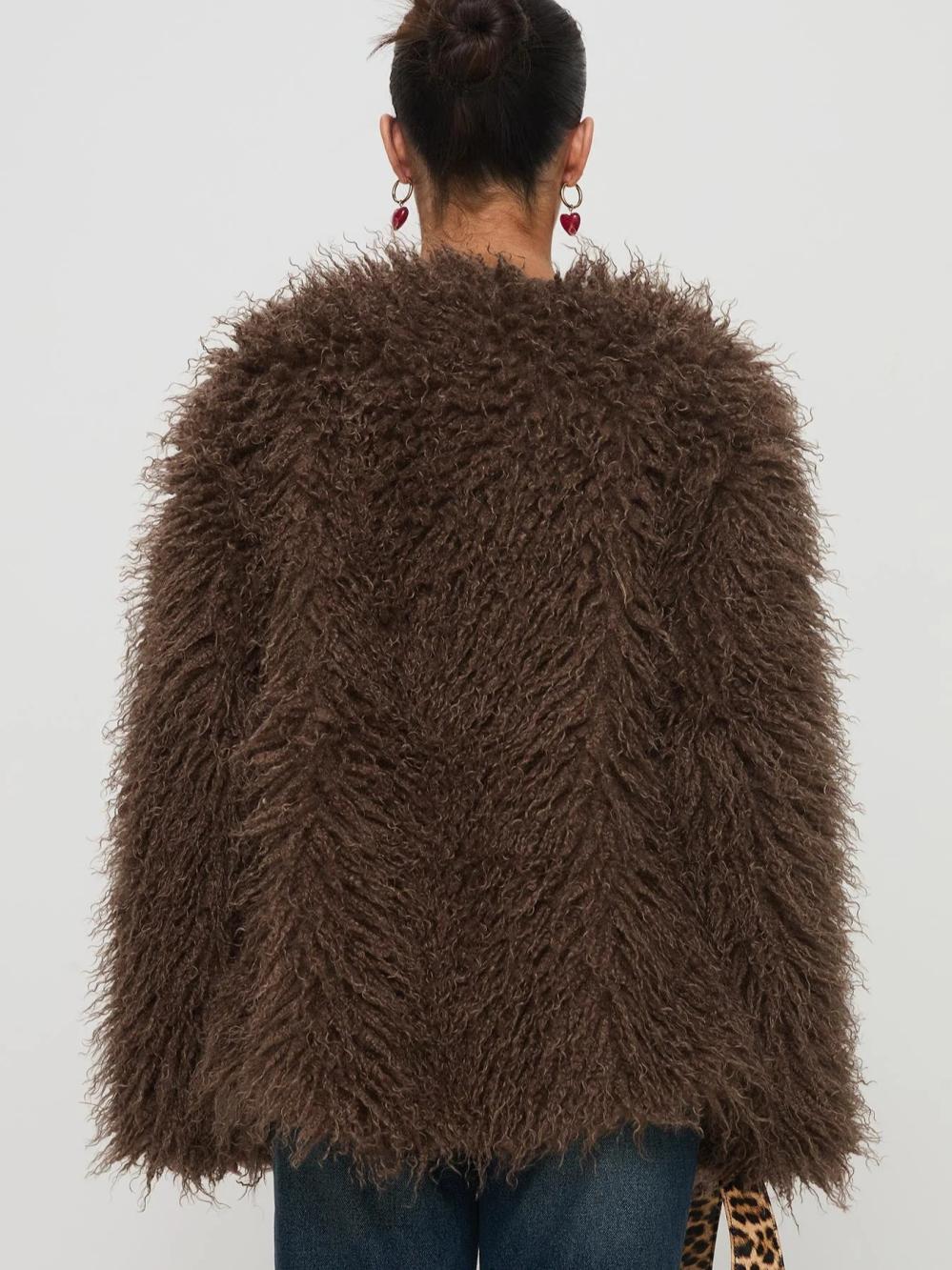 Coats & Jackets |  Womens Reiss | s Faux-Fur Coat Clothing Coats & Jackets