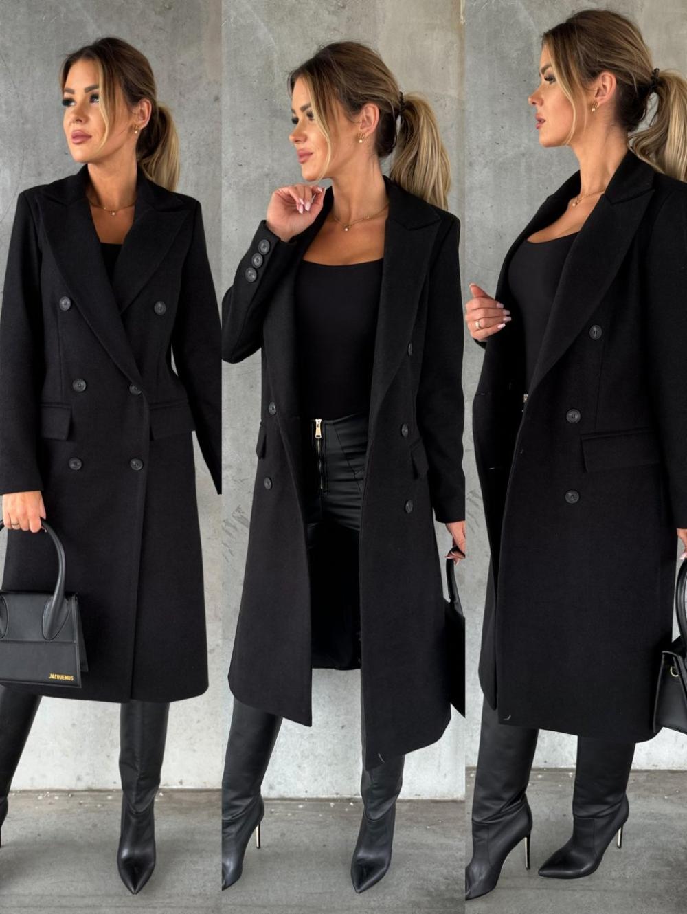 Coats & Jackets |  Womens Wool-Blend Twill Double-Breasted Coat Clothing Coats & Jackets