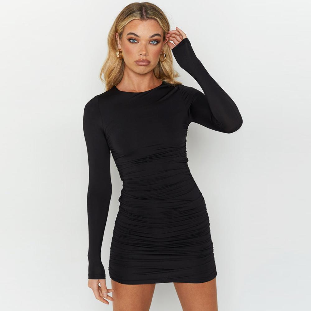 Dresses |  Womens Ruched Jersey Mini Dress Clothing Charcoal