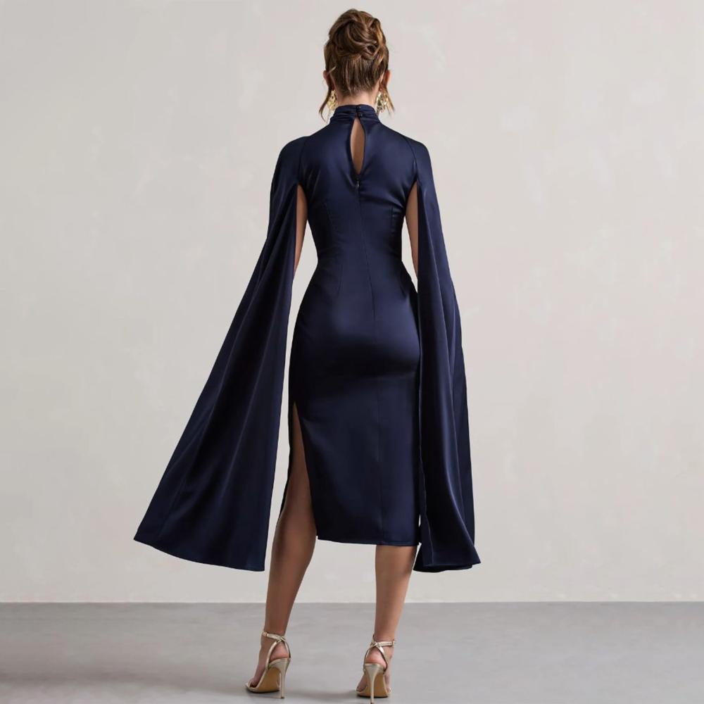 Dresses |  Womens Satin Cape Dress Clothing Dresses