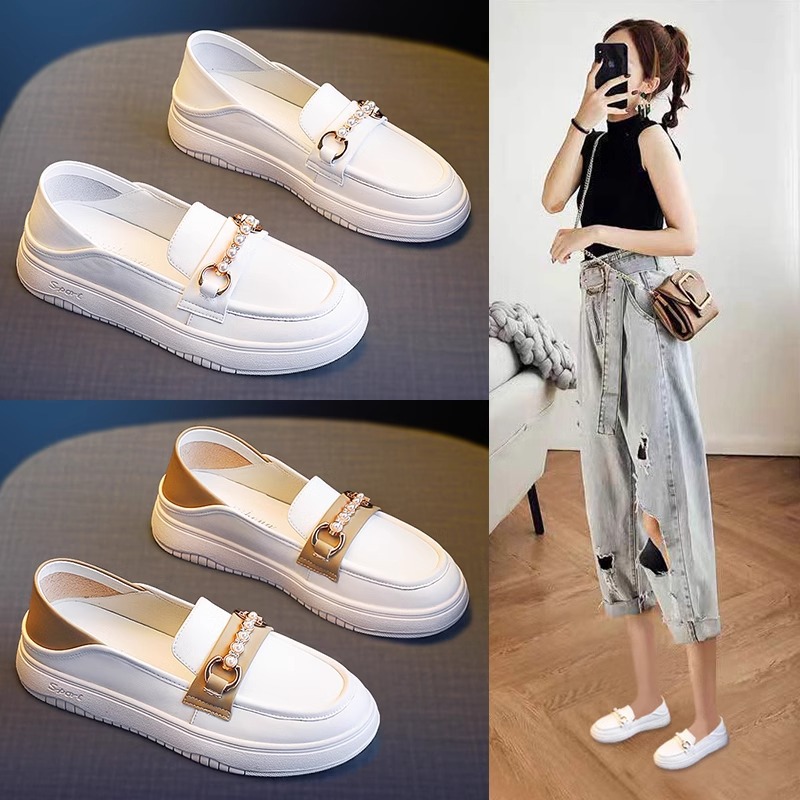 Flats |  Womens Leather Loafer Trainers Flats Flats