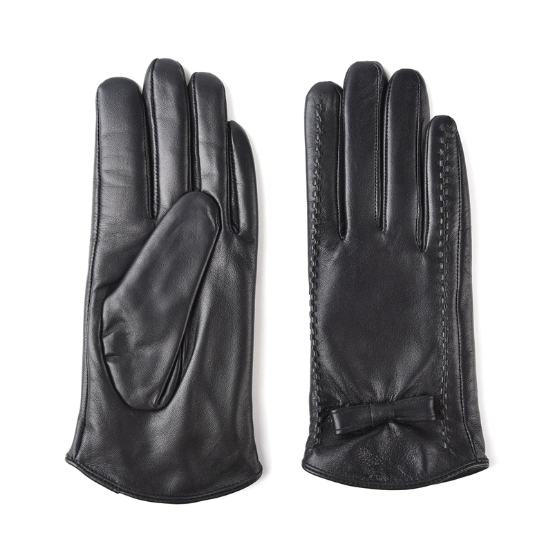 Hats, Gloves & Scarves |  Womens Woven Leather Gloves Accessories Black