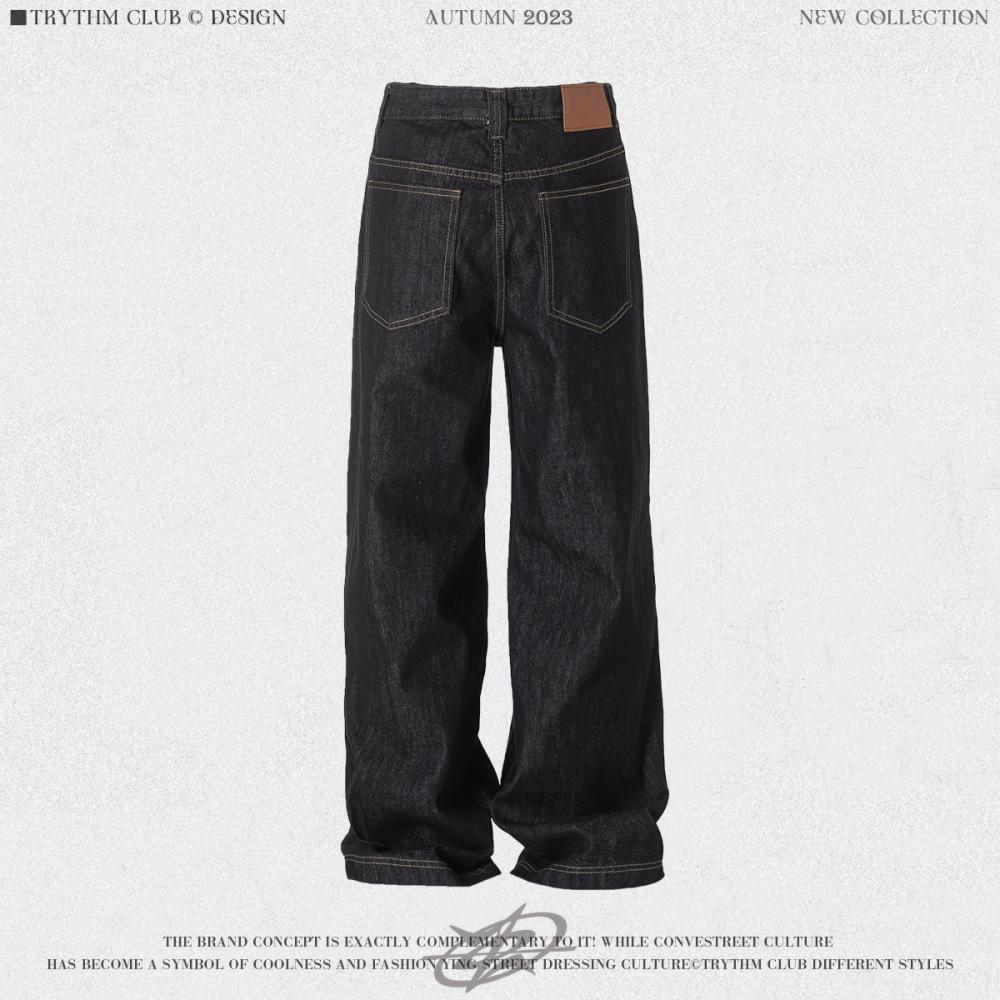 Jeans |  Mens Monogram Studded Loose Denim Pant Clothing Jeans