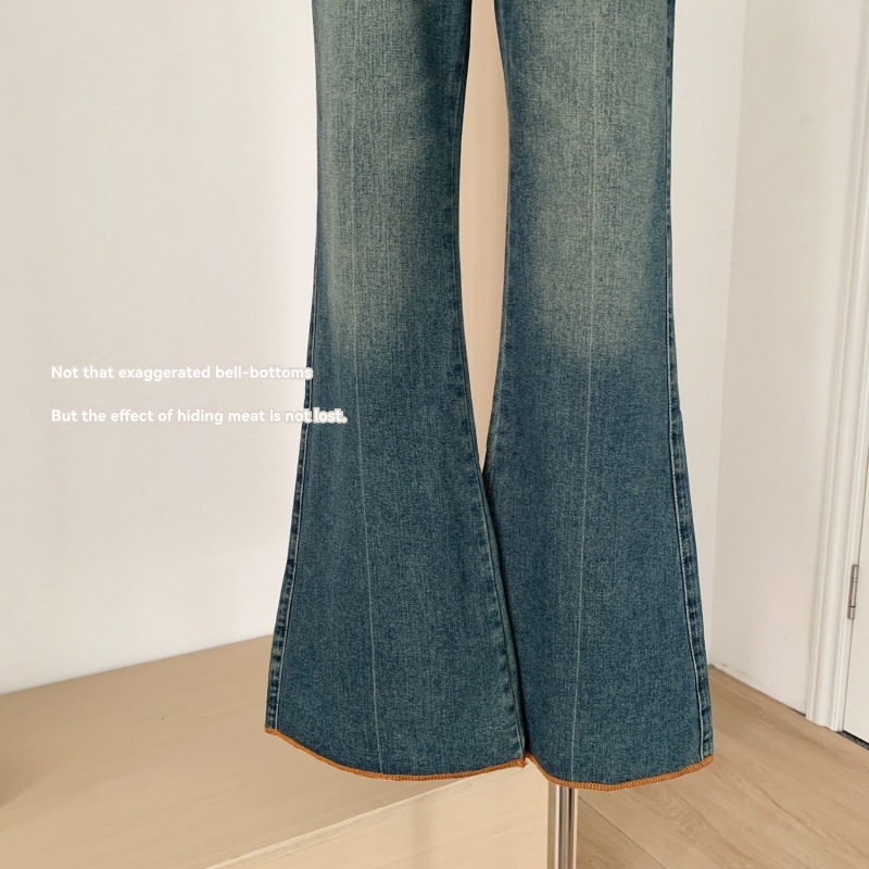 Jeans |  Womens High Rise Distressed Palazzo Jeans Clothing Blue