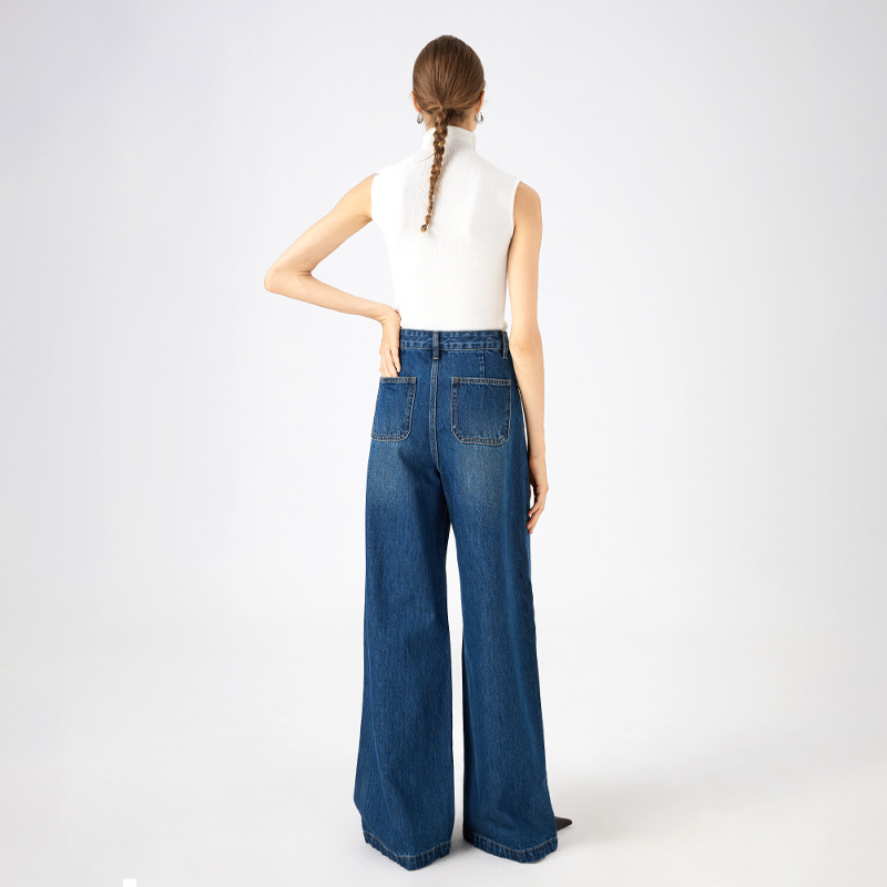 Jeans |  Womens High-Rise Palazzo Jeans Clothing Indigo