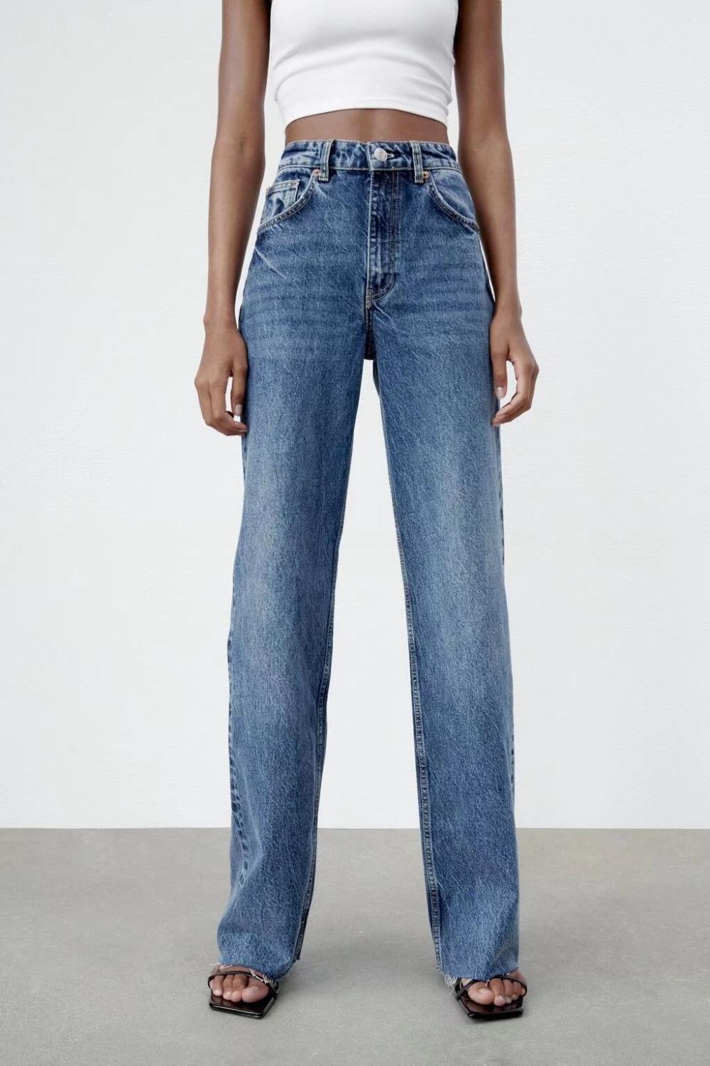 Jeans |  Womens Rise Straight Leg Jeans Clothing Jeans