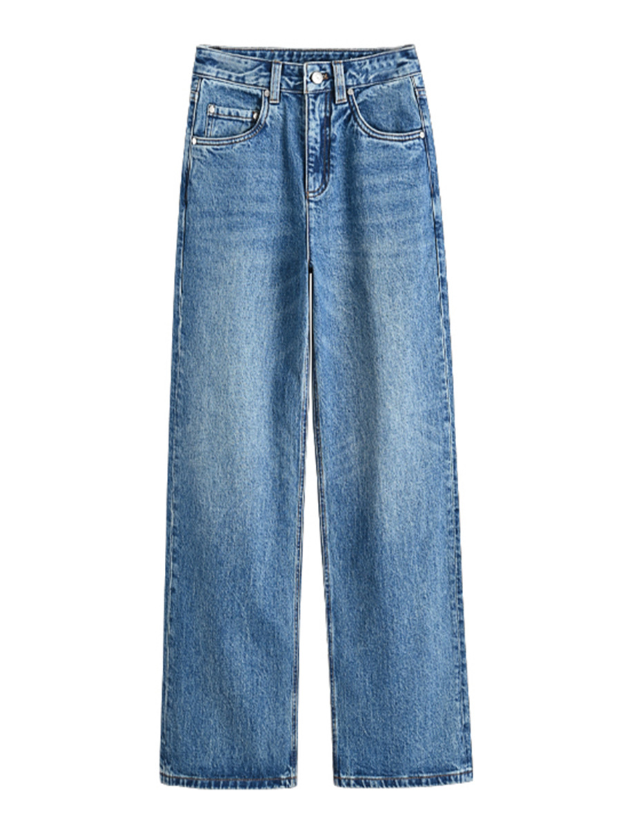 Jeans |  Womens Wide Leg Raw Hem Cropped Jeans Clothing Jeans