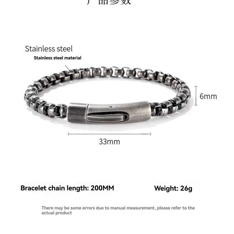 Jewellery |  Mens Box Chain Bracelet Accessories Jewellery