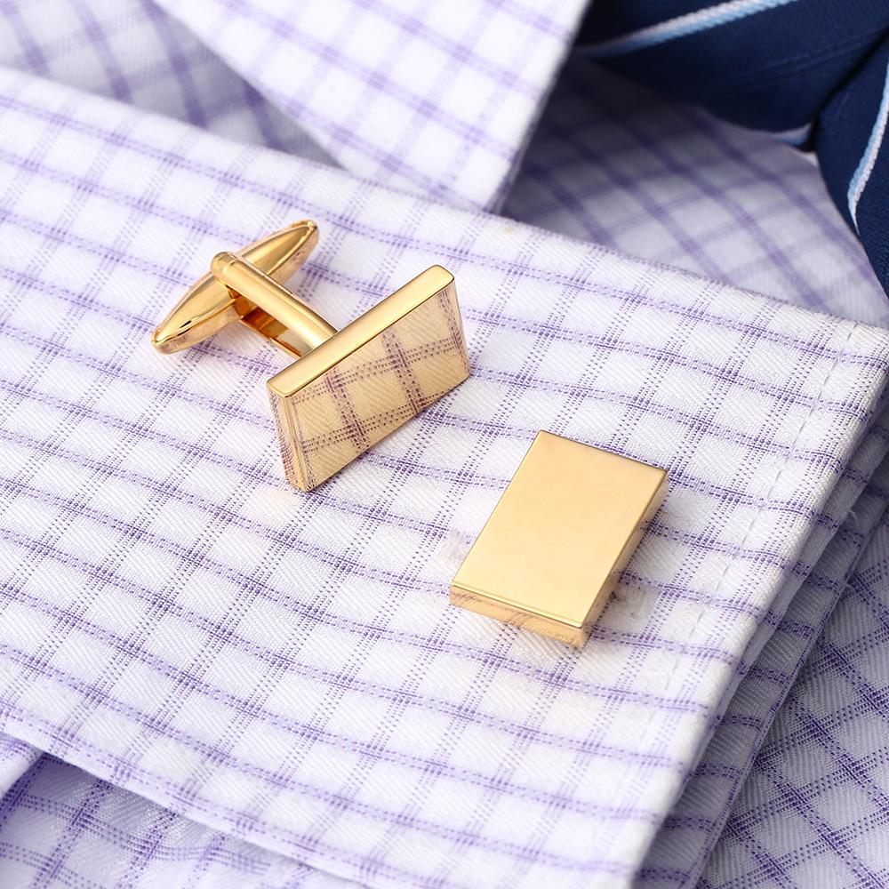 Jewellery |  Mens Polished Gold Square Cufflinks Accessories Jewellery