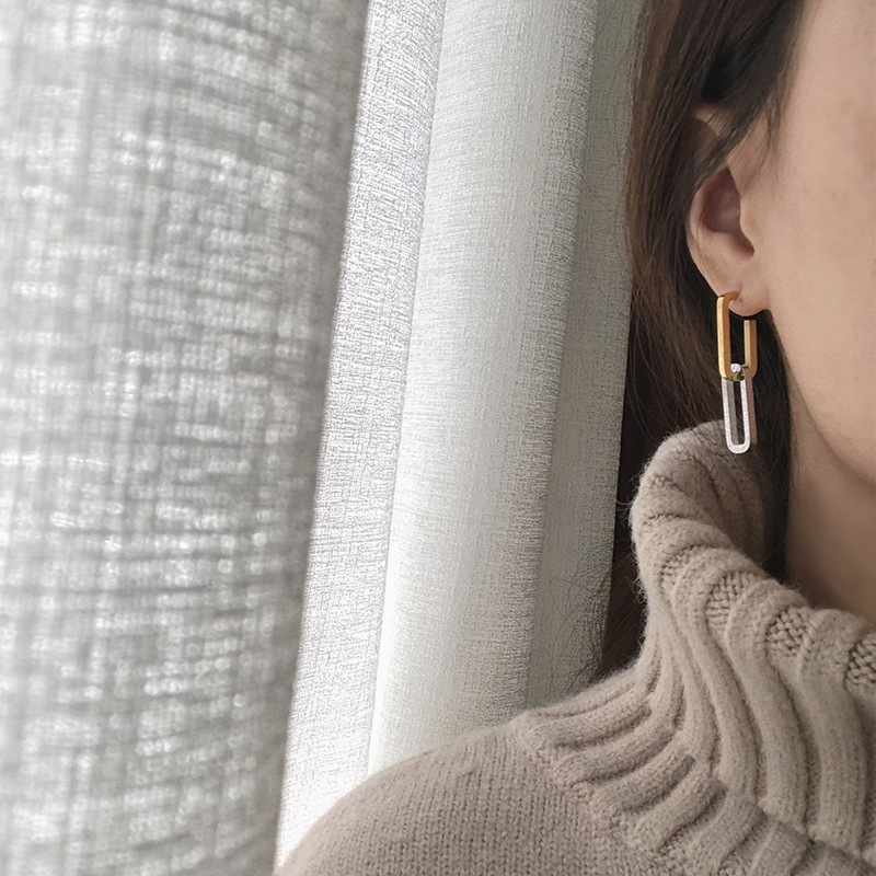 Jewellery |  Womens Geometric Link Drop Earrings Accessories Gold