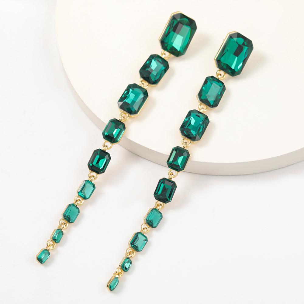 Jewellery |  Womens Long Multi Stone Drop Earring Accessories Jewellery