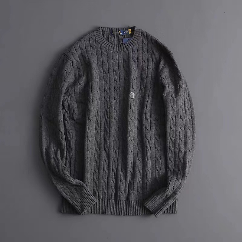 Knitwear |  Mens Cotton Cable Knit Crew Neck Sweater Clothing Knitwear