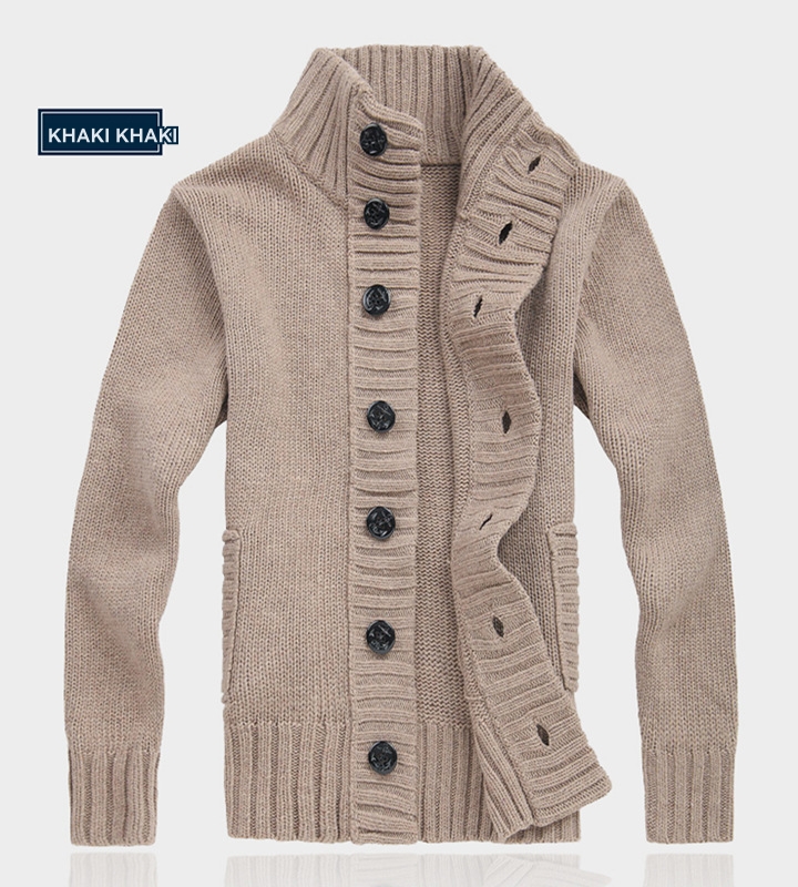 Knitwear |  Mens Curved Logo Cardigan Clothing Knitwear