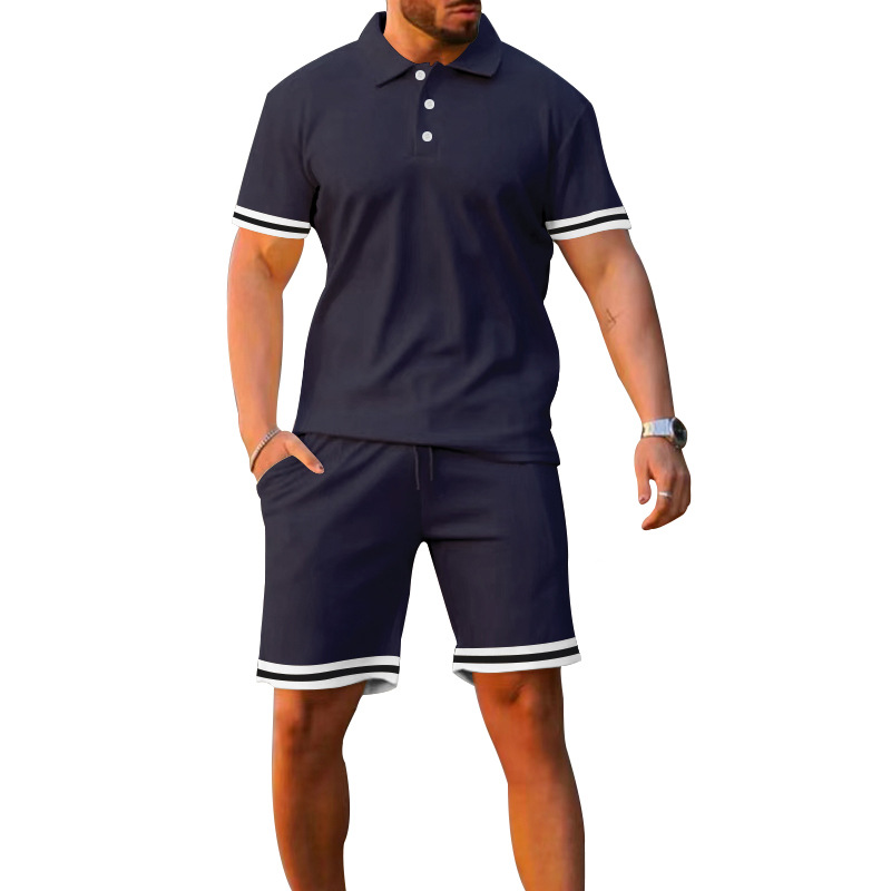 Polo Shirts |  Mens Textured Contrast Trim Half-Zip Polo Shirt Clothing Mens