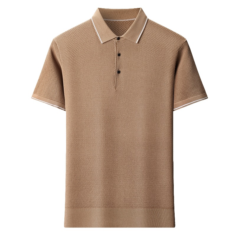 Polos |  Mens Linen Blend Knit Polo Short Sleeve Clothing Mens