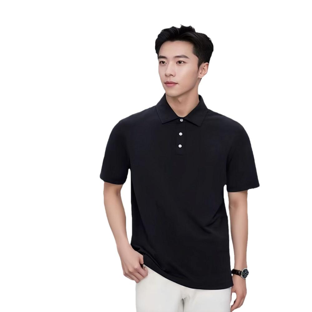 Polos |  Mens Linen Cotton Knit Polo Shirt Short Sleeve Garment Dyed Clothing Mens