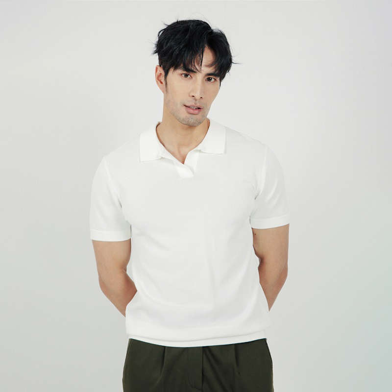 Polos |  Mens Linen Cotton Knit Polo Shirt Short Sleeve Garment Dyed Clothing Mens