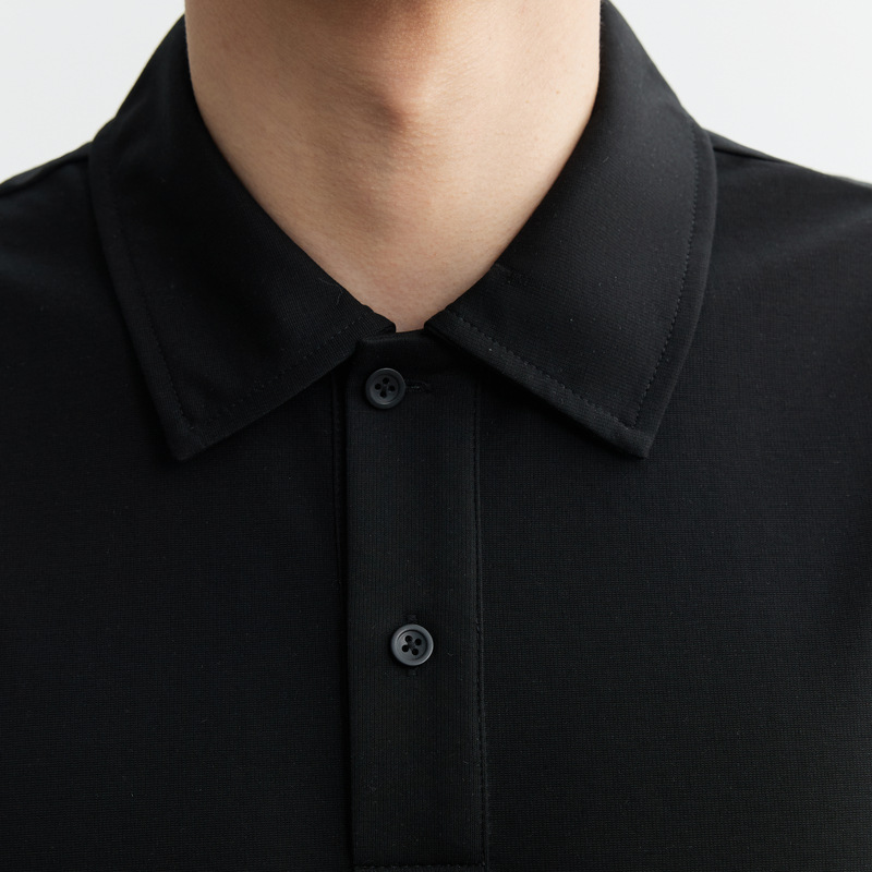 Polos |  Mens Manor-Short Sleeve Half Button Merino Polo Clothing Mens