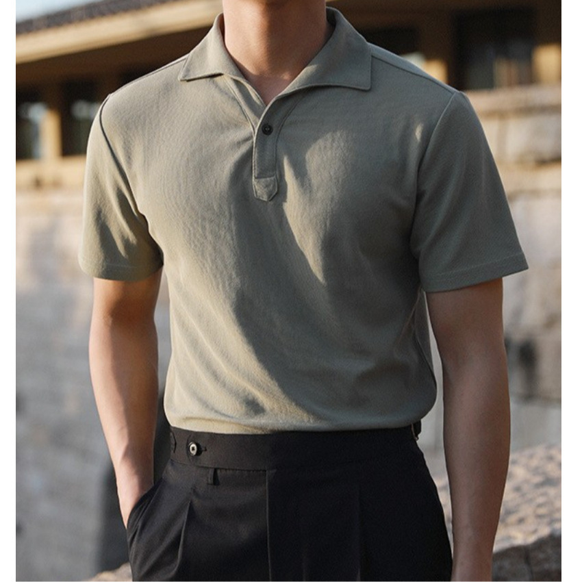 Polos |  Mens Mercerised Cotton Pique Tipped Polo Clothing Mens