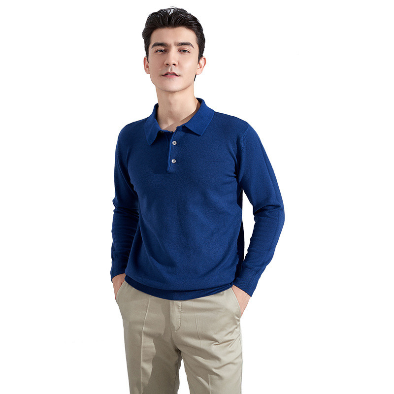 Polos |  Mens Merino Wool Button Polo Knit Clothing Mens