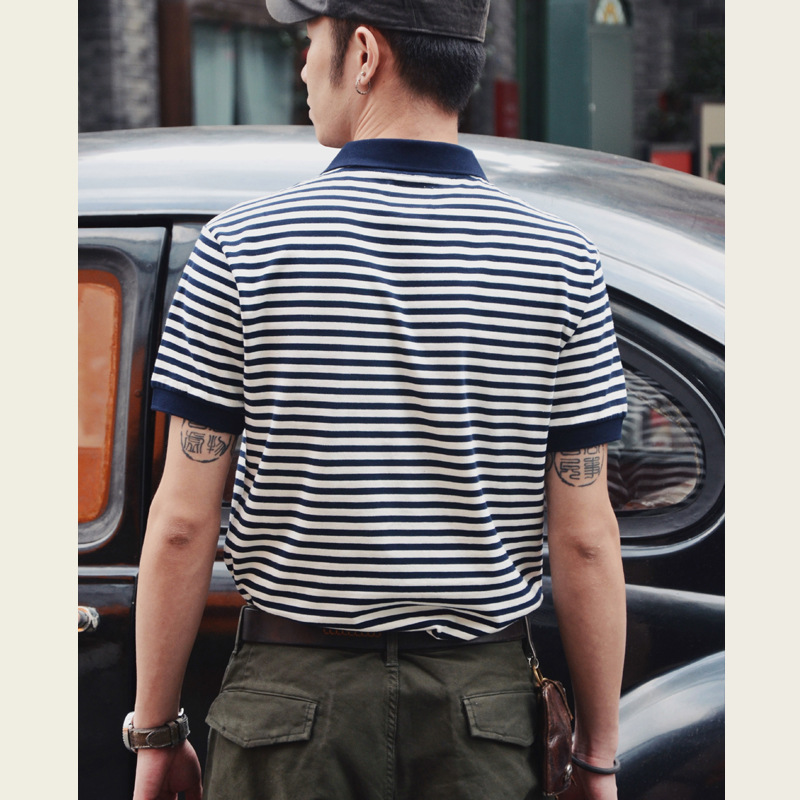 Polos |  Mens Pales Stripe Polo Clothing Mens