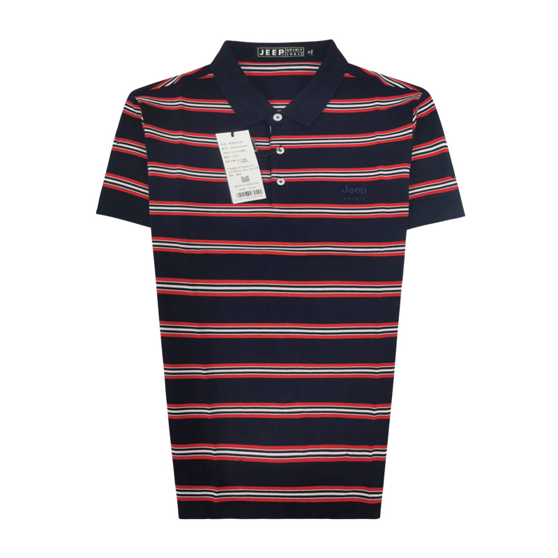 Polos |  Mens Structured Stripe Knitted Polo Clothing Mens