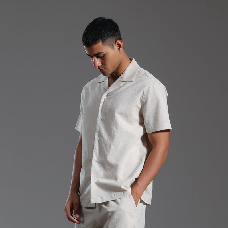 Shirts |  Mens 100% Cotton Open-Collar Polo Shirt Clothing Mens