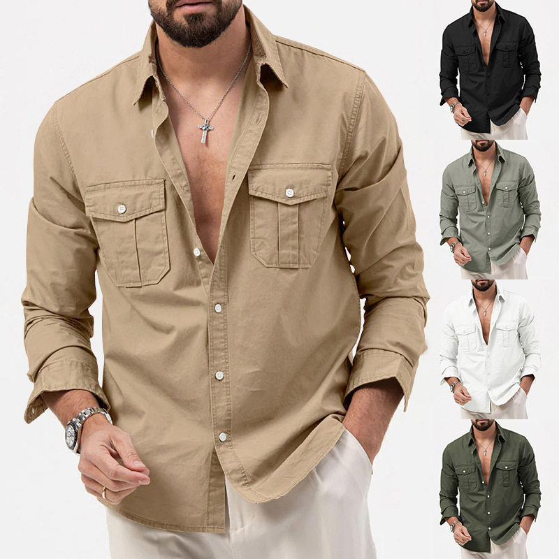 Shirts |  Mens Cotton Canvas Overshirt Clothing Mens