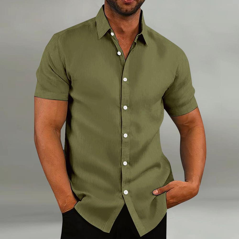 Shirts |  Mens Light Green Linen Oxford Shirt Clothing Mens