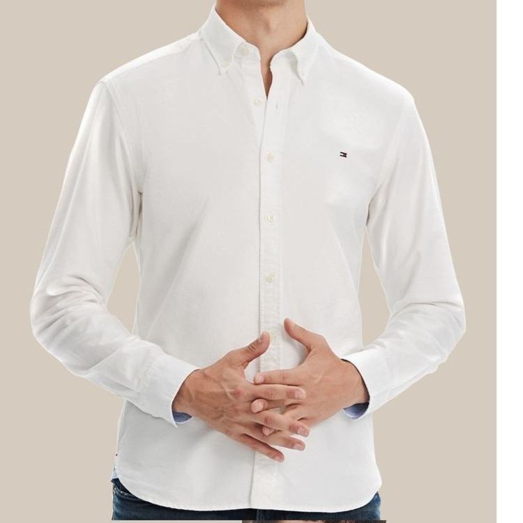 Shirts |  Mens Long Sleeve Slim Fit Stretch Oxford Clothing Mens