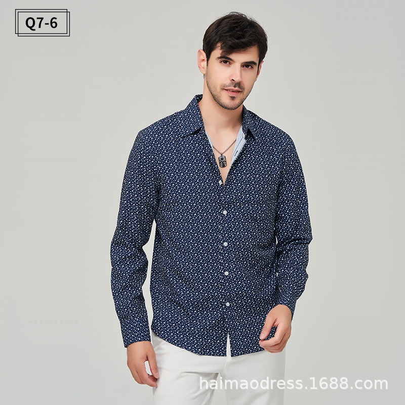 Shirts |  Mens Ls Slim Flower Print Shirt Clothing Mens